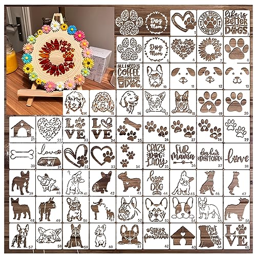 Small Stencils for Painting on Wood Burning Reusable (65 Count)
