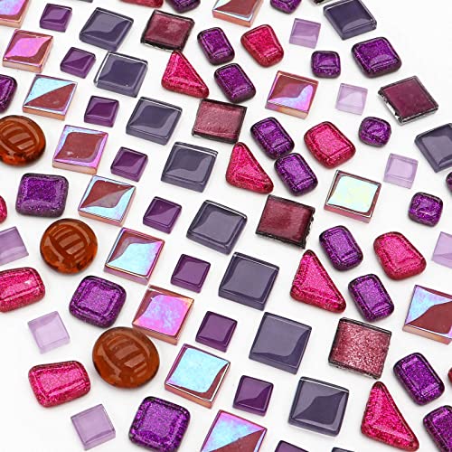 Assorted Purple Irregular Crystal Mosaic Tiles (9 Ounce)