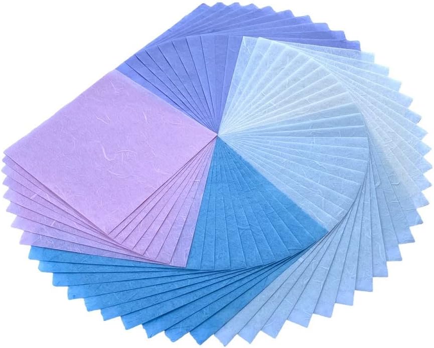 50 Sheets 6 x 6 Inches Natural Fiber Mulberry paper Sheets Square Origami Paper Arts Folding Craft, Decoration Paper, Square Folding Paper for DIY Crafts (Pastel Color, 6x6 Inch) - Crafty Corner