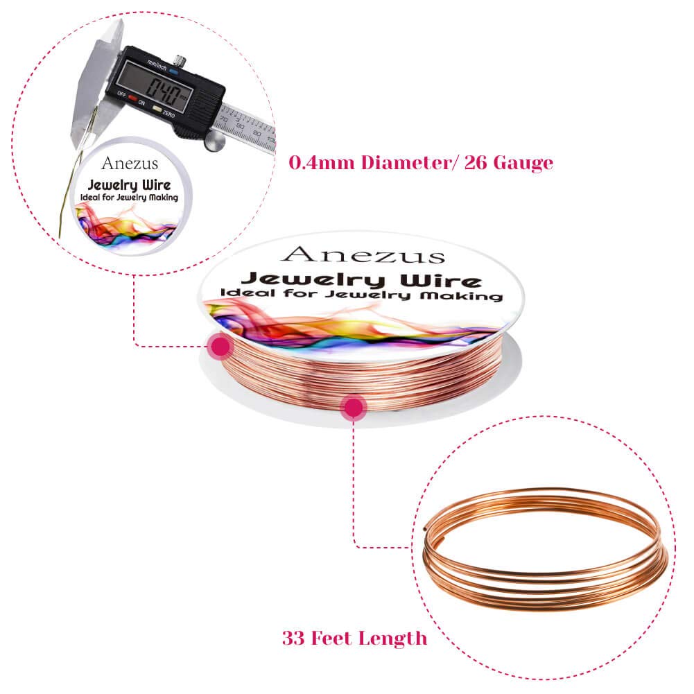Anezus 12 Rolls Jewelry Wire Craft Wire Tarnish Resistant Beading Wire for Jewelry Making Supplies - Crafty Corner