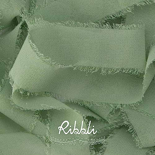 Sage Green Chiffon Ribbon 1 Inch x 20 Yard (60 Foot)