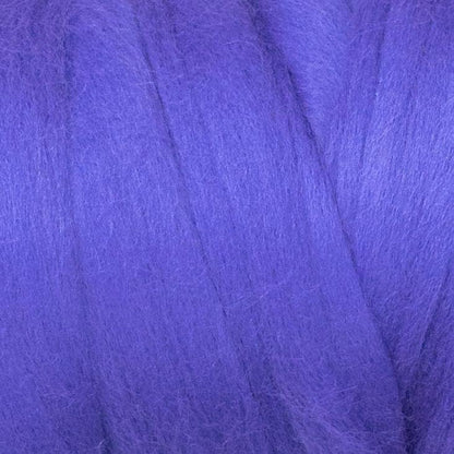 Kondoos Colored Natural Wool roving, 1 lb. Best Wool for Needle Felting, Wet Felting, handcrafts and Spinning. (Purple, 1 lb)