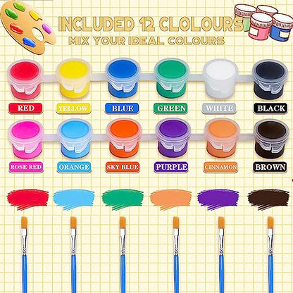 210 Pcs Mini Acrylic Paint Set (22 Fl Oz)