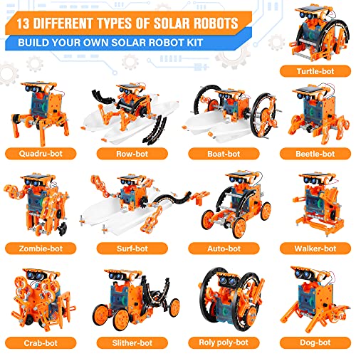 STEM 13-in-1 Education Solar Power Robots Toys for Boys Age 8-12