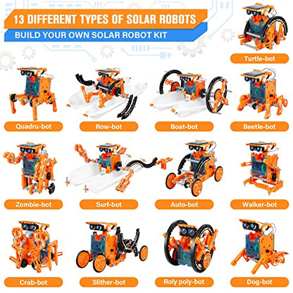 STEM 13-in-1 Education Solar Power Robots Toys for Boys Age 8-12