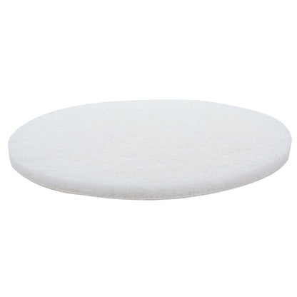 White Buffing and Polishing Pad with Hook and Loop Back | Apply Hard Wax Oils and Stain (20, 3 inch)