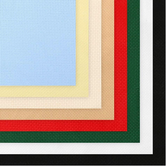 8 Pieces Aida Cloth 8 Color 14 Count Classic Reserve Cross Stitch Fabric (8 Count)