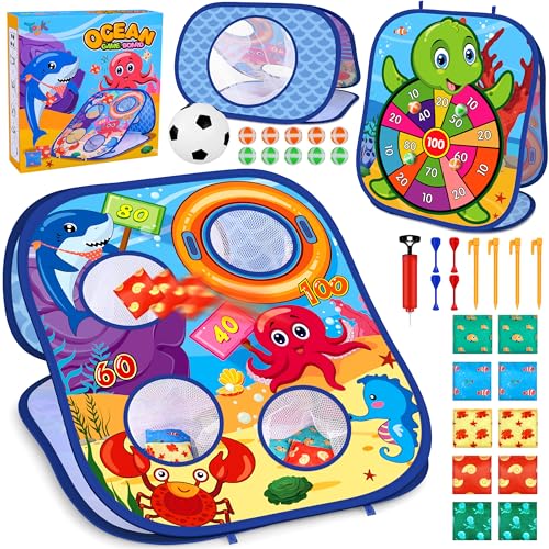 Ocean Bean Bag Toss Game Toy Outdoor Toss Game (24 Count)