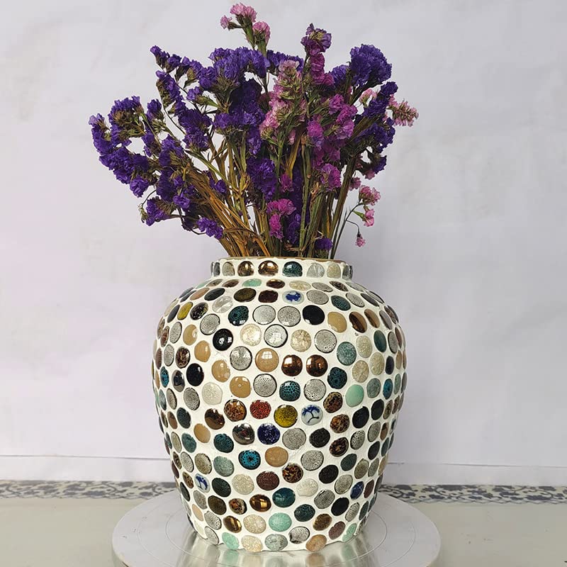 500g 1.1lb Random Color Irregular Ceramics Mosaic Tiles (16 Ounce)