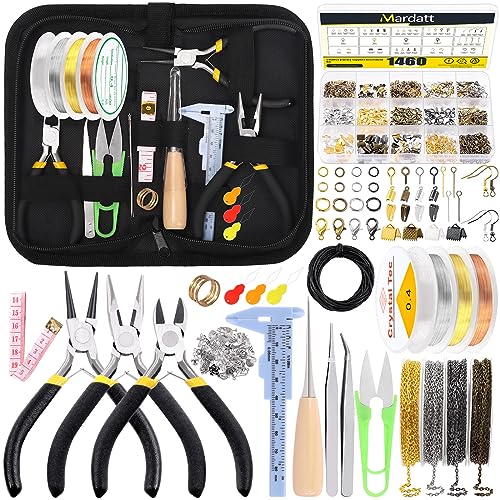 1587Pcs Jewelry Making Supplies Kit Includes Jewelry Pliers (1587 Count)