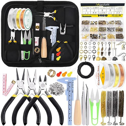 1587Pcs Jewelry Making Supplies Kit Includes Jewelry Pliers (1587 Count)