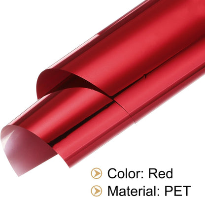 MECCANIXITY 50 Sheets Heat Reactive Foil, 20x29cm Red Foil Transfer Sheets Toner Reactive Foil Transfer Foil Sheets Hot Foil Stamping Paper for Crafts DIY Cardmaking Album Decoration