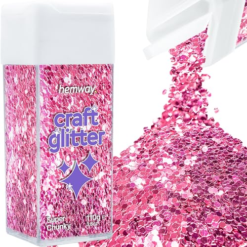 Craft Glitter Shaker Rose Pink 110g Super Chunky (3.8 Ounce)