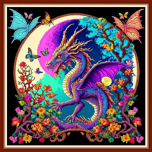 Stamped Cross Stitch Kits Full Range of Embroidery Patterns Starter Kits for Beginners Adult DIY Cross Stitches Needlepoint Kits 11CT