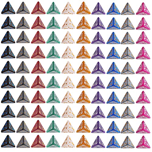 100pcs D4 Dice Set for Dungeon and Dragons (100 Count)