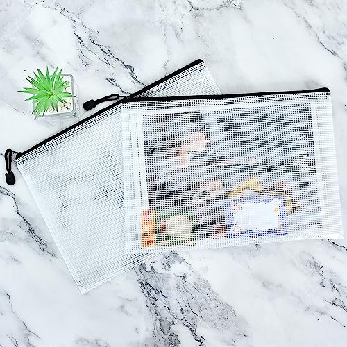 A5 22 PCS 9.49"x 7.09"Mesh Zipper Pouch Set (22 Count)