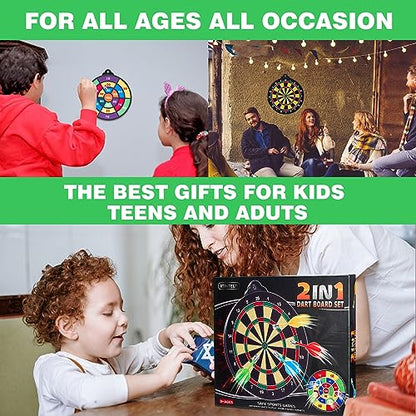 2in1 Magnetic Dart Board for Kids Adult (24 Count)