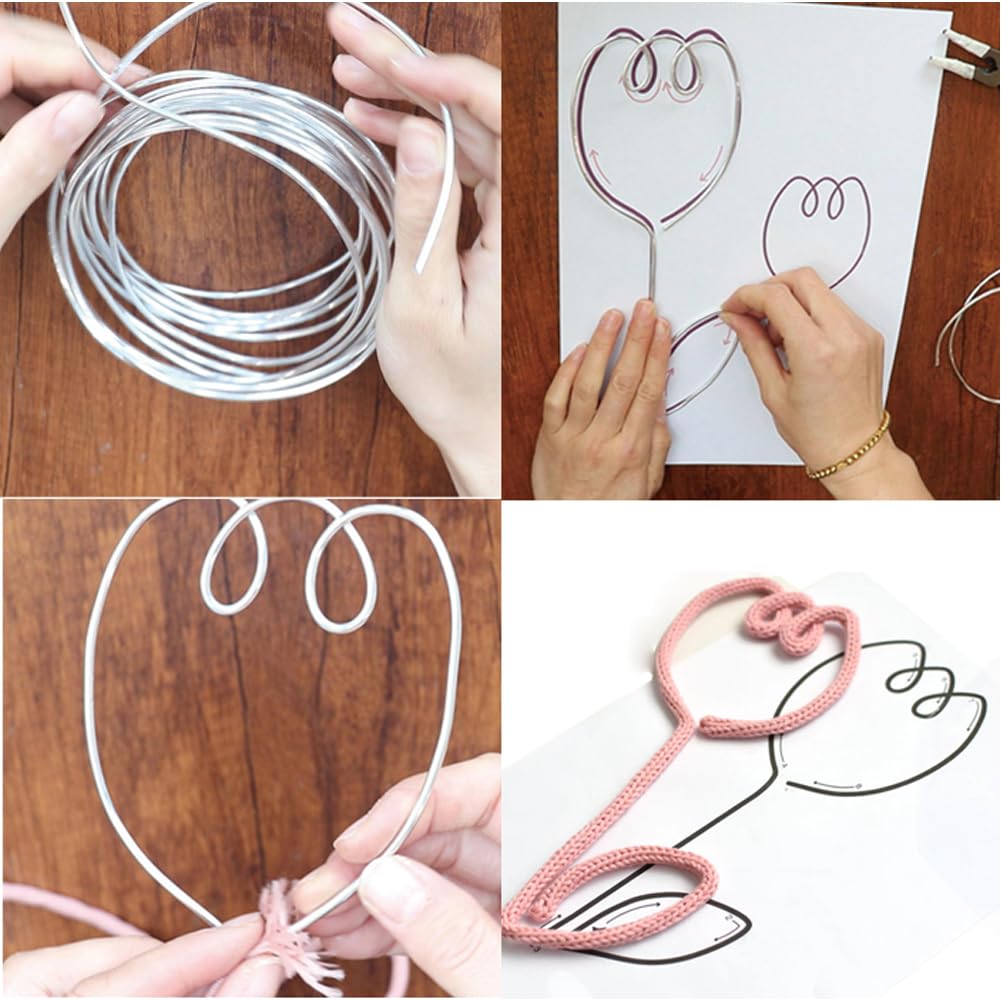 BoFUN Adult Teens Craft Kit for Women DIY Letter Flower- Wire Art Craft Set with 18 Templates, Wire, Knit Rope | Wedding Party Favors, Women Birthday, Mother’s Day Gifts, Handmade Home Decor (Love)