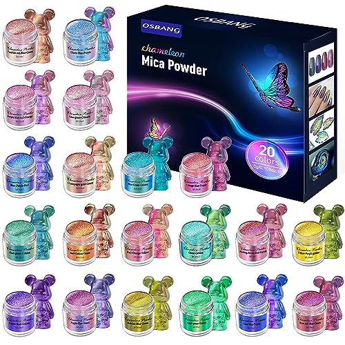 20 Colors Chameleon Mica Powder (2.1164 Ounce)