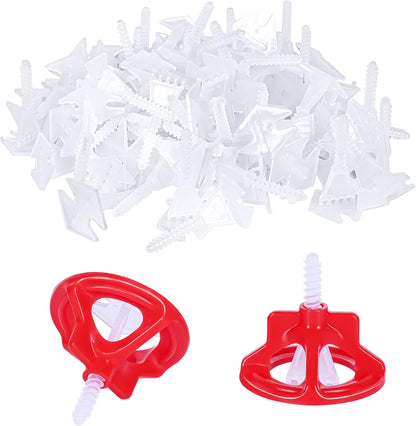 Professional Tile Leveling System Kit，Anti-Loosening Spacers/Wall, Bathroom Tiling - 1/8" Precision Alignment & Grout Spacing Tools(500base, 1/8)