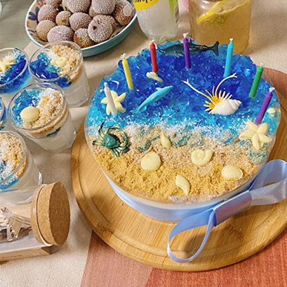 3 PCS Marine Theme Cake Fondant Silicone Mold Seashell Conch Starfish Coral Baking Molds for DIY Cake Decoration Chocolate Candy Polymer Clay Crafting Projects (3 Count)