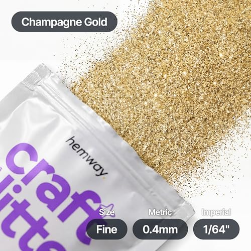 Craft Glitter Champagne Gold 100g Fine Glitter (3.5 Ounce)