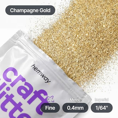 Craft Glitter Champagne Gold 100g Fine Glitter (3.5 Ounce)