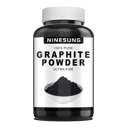 Pure Graphite Powder, 44-Micron Ultra-Fine Graphite Powder, Excellent Dry Powdered Graphite's Lubricant, Amazing Artistic Powdered Graphite's for Sketching, Drawing, Pencils, Locks - 8 oz