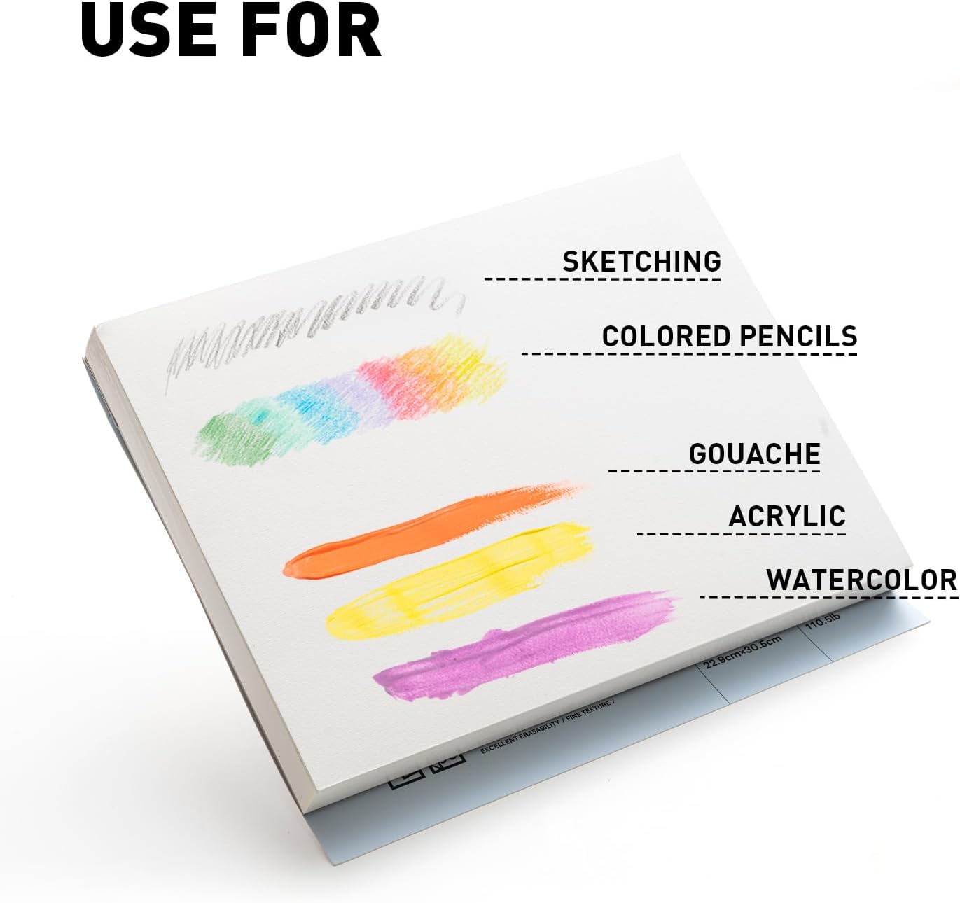 HIMI Mix Media Paper Pad 9X12''(180g/m²) 90 Sheets Mix Paper Pad, Side Wire Bound, Fine Texture, in Gouache Acrylic Art Pad for Sketching, Ink Sketch Book, Art Supplies Drawing Pad Gift (Blue) - Crafty Corner