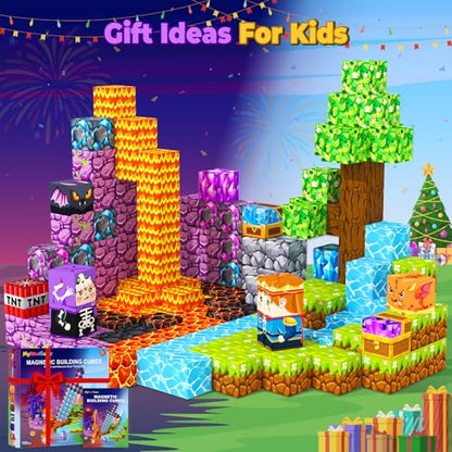 Magnetic Blocks Building Toys for 3 4 5 6 7 8 9 10 11 12 13 Year Old Boys Girls (100 Count)