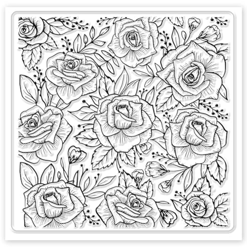 Polymer Clay Texture Sheets Rose Background Silicone Texture Stamp Sheets for Polymer Clay Texture Mat for Making Earrings Jewerly