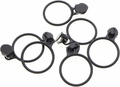 Leekayer #5 Black Nylon Coil Zippers by The Yards Bulk 10 Yards with 25pcs Black Ring Pull Sliders for DIY Tailor Sewing Craft,Luggage,Dress,Sofa Cushion,Pillow,Bag