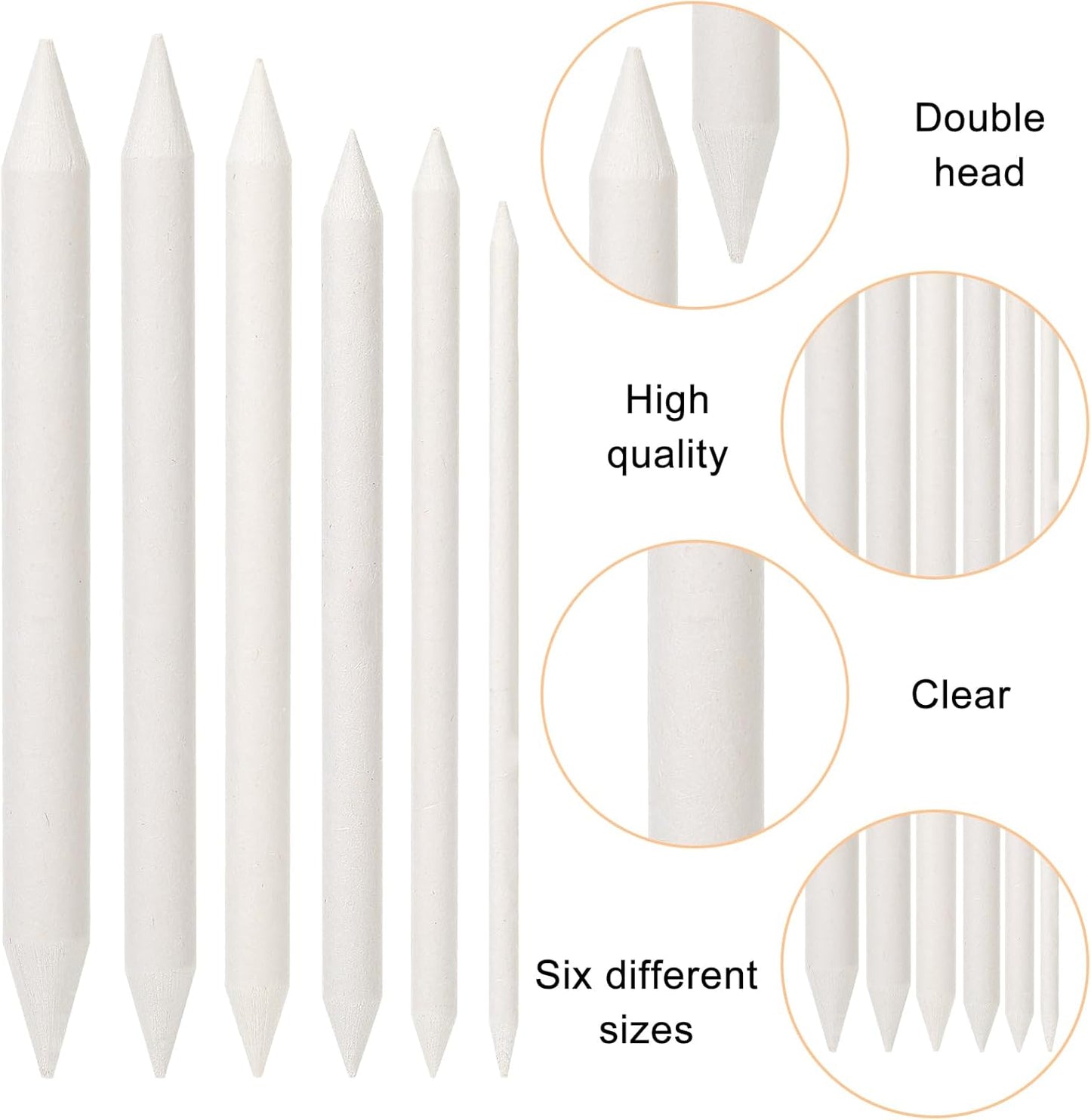 18 PCS Blending Stumps Set，Ymapinc Oil Pastels Blenders & Shading Tools 6 Sizes for Charcoal Drawing Sketching Special Tortillions Blending Tools Art Supplies