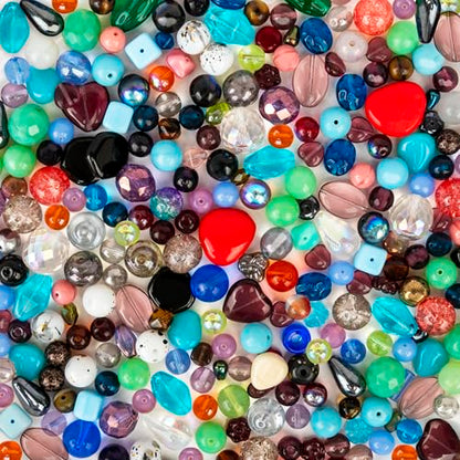 One Pound Assorted Glass Beads for Jewelry Making (16 Ounce)