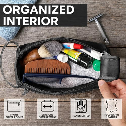 Leather Toiletry Bag for Men