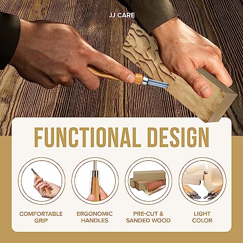 Wood Carving Kit [8 SK7 Carving Knives with Beechwood Handle