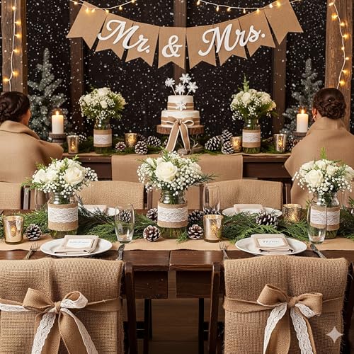 3 Pack Burlap Garland and Wreath Ribbon Wide 5" x 15 Yards Natural Jute 5 Inch 15 (45 Foot)