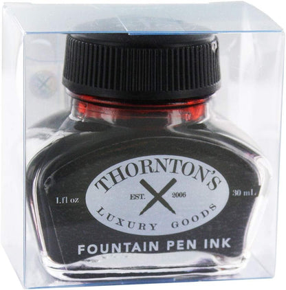 Thornton's Luxury Goods Premium Fountain Pen Ink Bottle 30ml - Oxblood | Smooth Effortless Flawless Writing | Suitable for All Brand and Calligraphy Pens | Office Supplies | International Standard