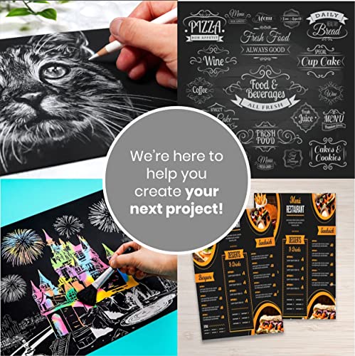 Black Colored Cardstock Thick Paper 50 Sheets