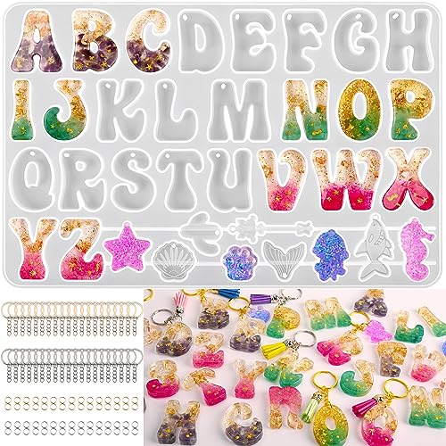 Alphabet Keychain Molds with Hole