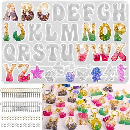 Alphabet Keychain Molds with Hole