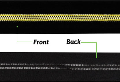 DOITEM 16.5 Yards 3-Piece Assorted Nylon Coil Zippers with 30 Sliders for DIY Tailoring and Crafts, Black