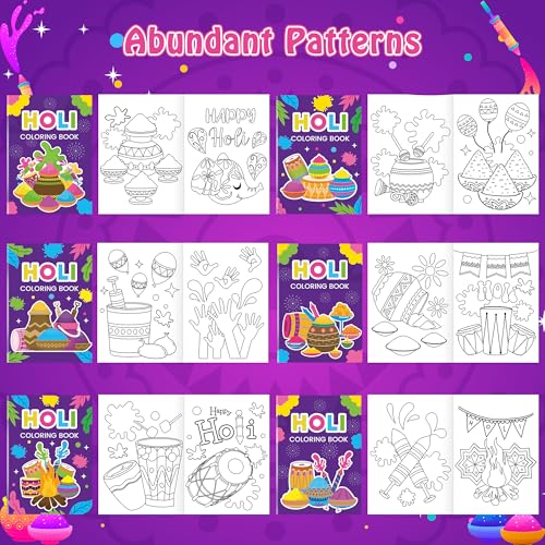 Holi Coloring Books for Kids (24 Count)