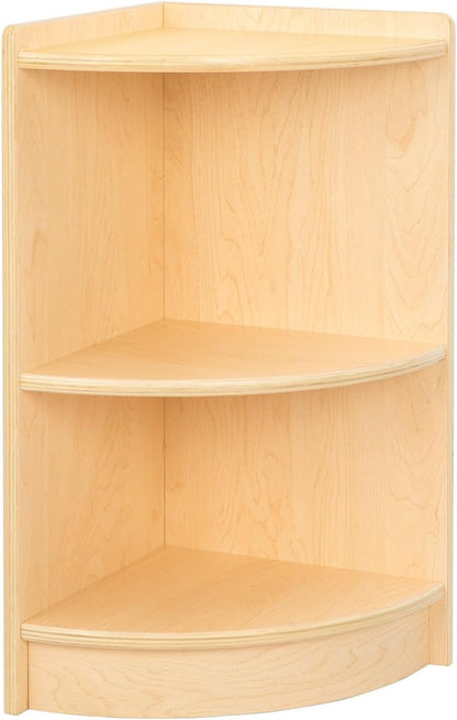 OOOK Wood Corner Cabinet, 2-Tier Toy Organizers and Storage, Montessori Shelf for Kids Room, Playroom, Nursery, Classroom, Kindergarten