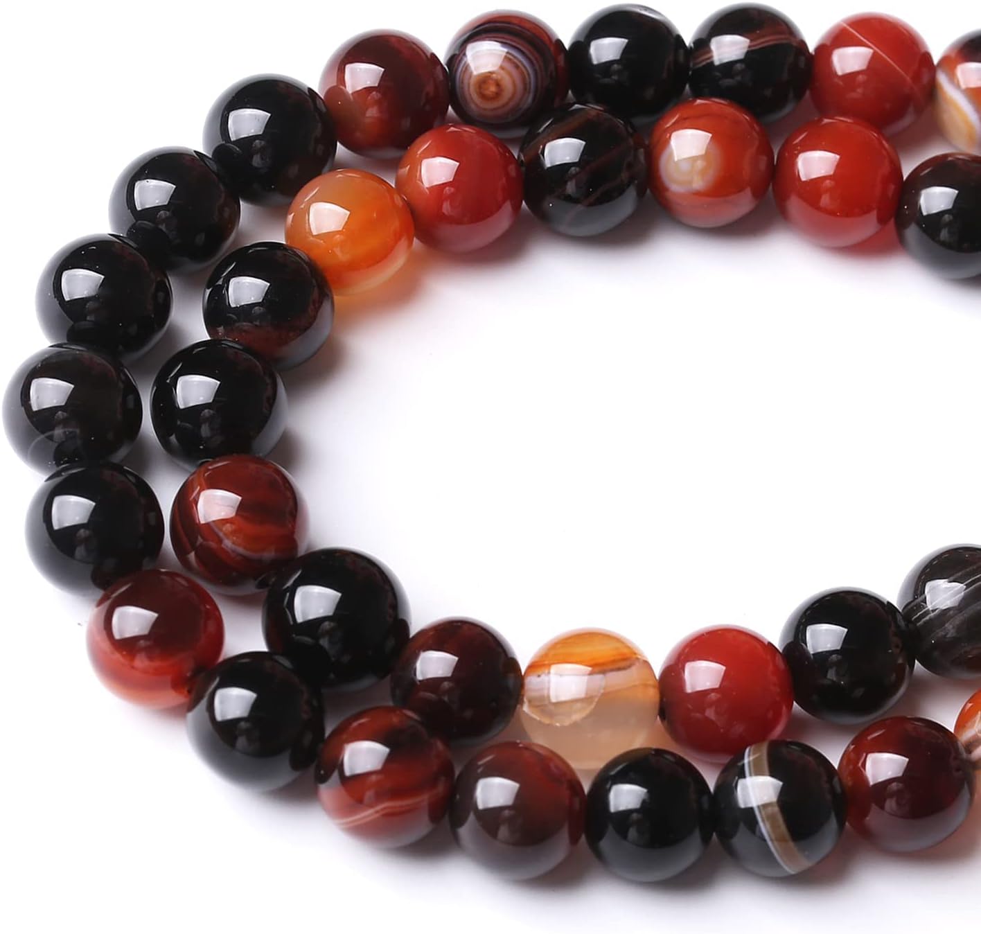 90PCS 4MM Red Persian Agate Natural Gemstone Round Stone Beads for Jewelry Making DIY Energy Stone Healing Power Bracelet 15"