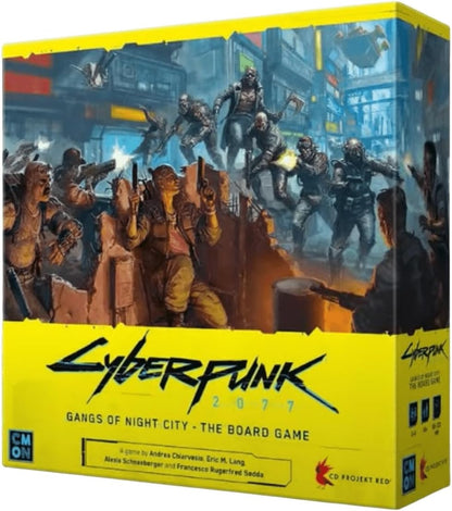 CMON Cyberpunk 2077: Gangs of Night City Board Game - Conquer Night City in This Immersive Sci-Fi Strategy Game! Adventure Game, Ages 14+, 1-4 Players, 90-120 Min Playtime, Made