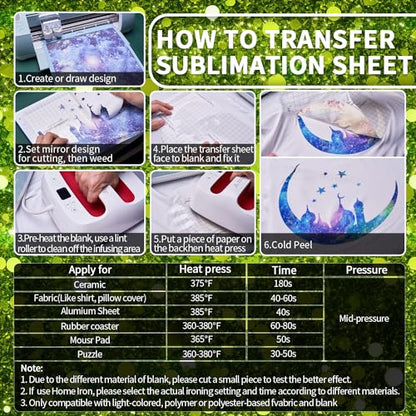 Green Glitter Sublimation Transfer Sheets for Heat Press Machine (8 Count)