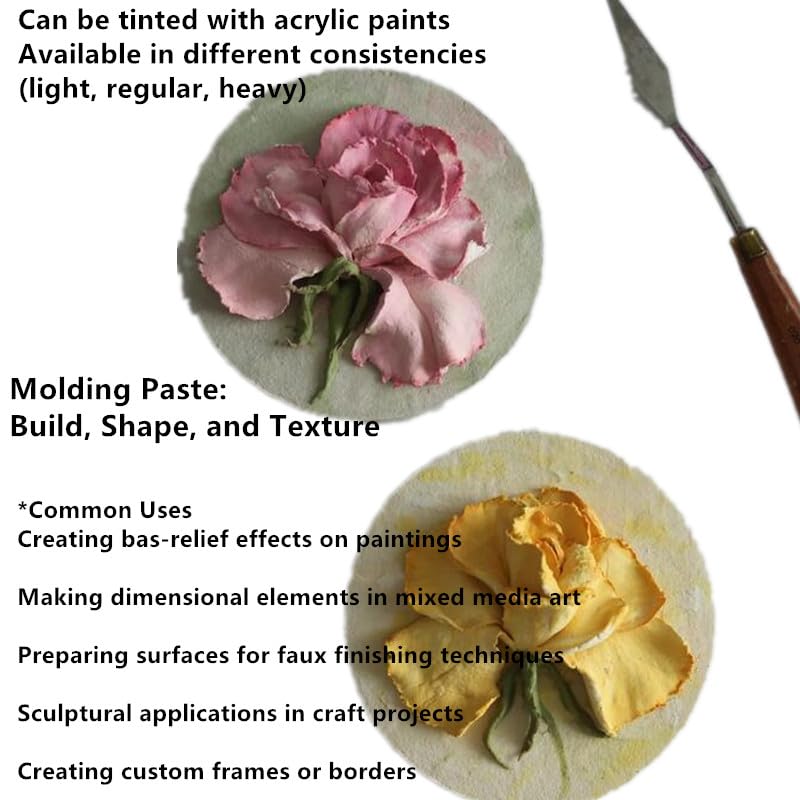 Acrylic Modeling Paste 3D Art Texture Paste 9.88oz (9.8767 Ounce)