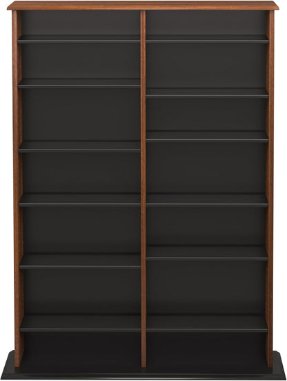 Prepac 2 Column Display Cabinet Media Storage, 38.75" Wide, Cherry