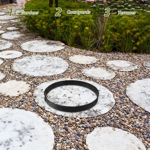 Paver Mold for Concrete Stepping Stones Round Garden Pathway Mold Reusable Plastic DIY Pavement Maker for Outdoor Landscaping and Hardscaping Projects